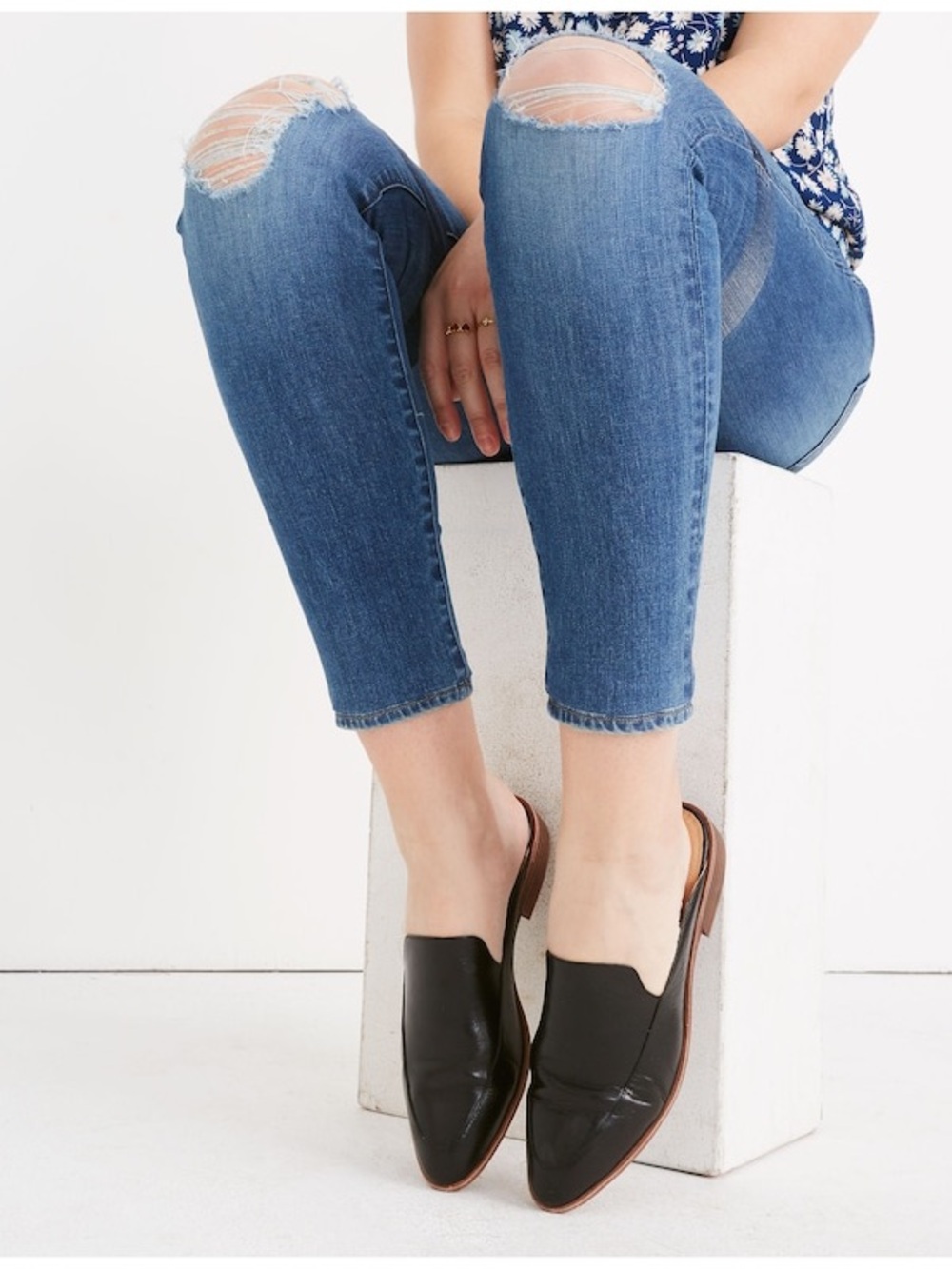 Madewell The Frances Loafer Mule in Leather